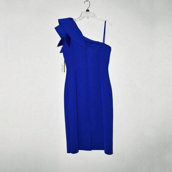 Eliza J Ruffle front Synthetic One Shoulder Dress - Picture 4 of 7